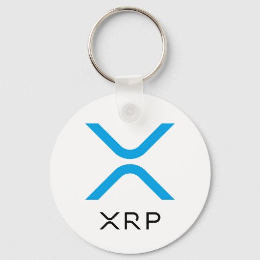 XRPリップルブルー&ブラックロゴ |基本キーチェーン キーホルダー (正面)
