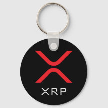XRPリップルレッド&ホワイトロゴ |基本キーチェーン