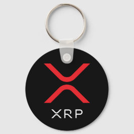 XRPリップルレッド&ホワイトロゴ |基本キーチェーン キーホルダー