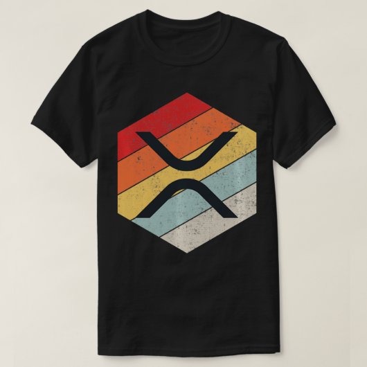 XRPリップル暗号通貨プルオーバー Tシャツ (デザイン正面)