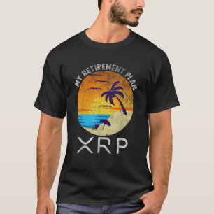 XRPリップル暗号通貨私の退職計画ビーチ Tシャツ