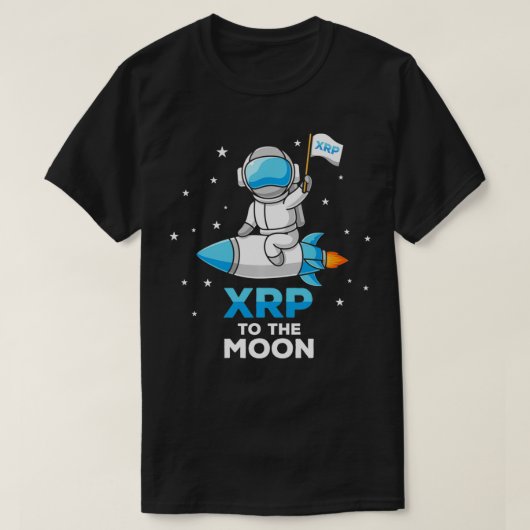 XRPロケット月にHODL rp月の地下室 Tシャツ (デザイン正面)