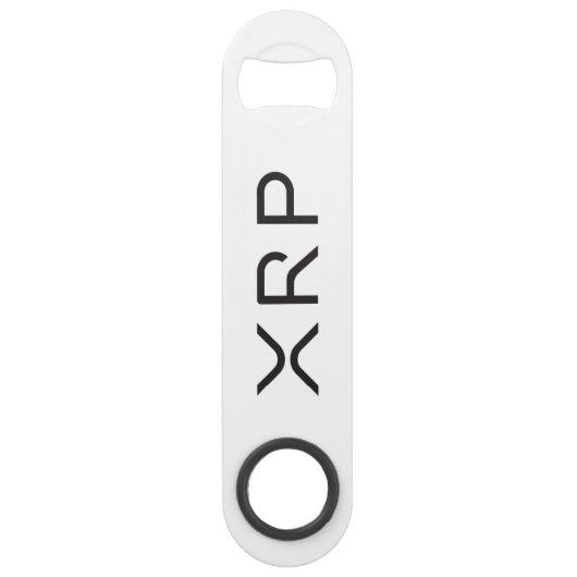 XRPロゴボトルオープナーバー鍵 スピード栓抜き (正面)