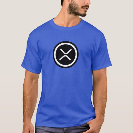 XRPロゴ - コイン画像Tシャツ Tシャツ (正面)