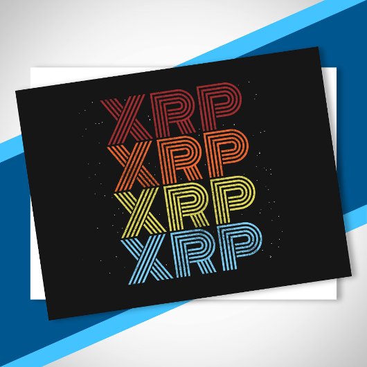 XRP暗号レトロヴィンテージ暗号通貨ミーム ポストカード
