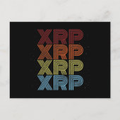 XRP暗号レトロヴィンテージ暗号通貨ミーム ポストカード (正面)