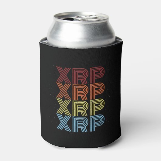 XRP暗号レトロヴィンテージ暗号通貨ミーム 缶クーラー (缶正面)