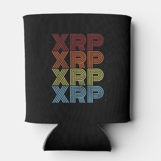 XRP暗号レトロヴィンテージ暗号通貨ミーム 缶クーラー (裏面)