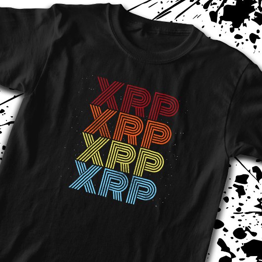XRP暗号レトロヴィンテージ暗号通貨ミーム Tシャツ
