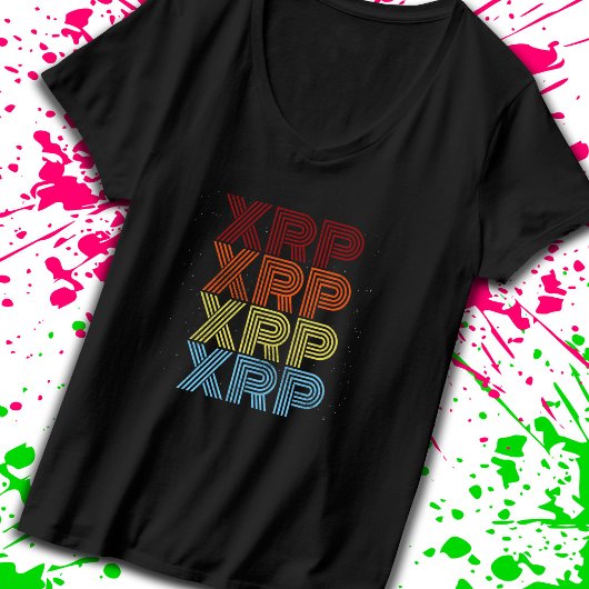 XRP暗号レトロヴィンテージ暗号通貨ミーム Tシャツ