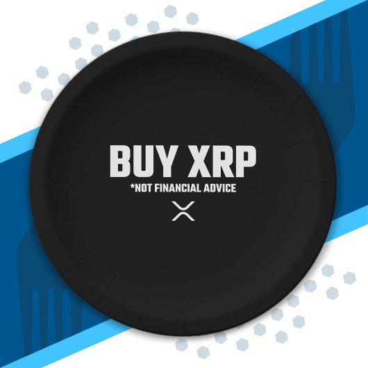 XRP暗号化ミーム非財務アドバイス免責事項 ペーパープレート