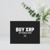 XRP暗号化ミーム非財務アドバイス免責事項 ポストカード (スタンド正面)
