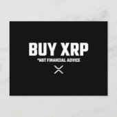 XRP暗号化ミーム非財務アドバイス免責事項 ポストカード (正面)