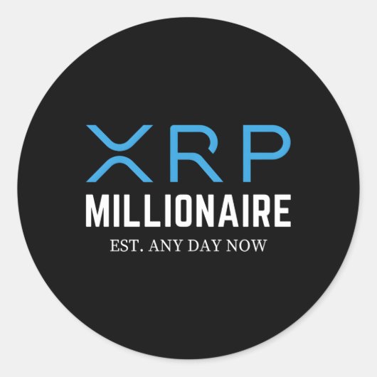 Xrp暗号通貨の億万長者 ラウンドシール (正面)