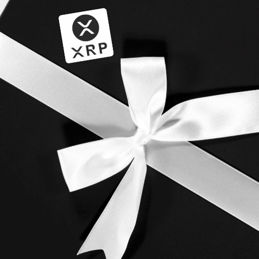 XRP暗号通貨の白黒 スクエアシール
