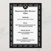 XRP暗号通貨ブラックフラットメニューとホワイトフラットメニュー メニュー (正面)