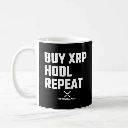 XRP暗号通貨仮想通貨買いXRPホールド繰り返し コーヒーマグカップ (左)