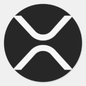 XRP暗号通貨 ラウンドシール (正面)