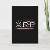 XRP暗号通貨Cryptocurrency米国国旗 カード (正面)