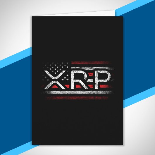 XRP暗号通貨Cryptocurrency米国国旗 カード
