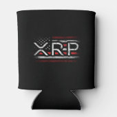 XRP暗号通貨Cryptocurrency米国国旗 缶クーラー (裏面)