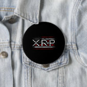XRP暗号通貨Cryptocurrency米国国旗 缶バッジ (インサイチュ)