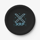 XRP暗号通貨XRPLブロックチェーン暗号星 ペーパープレート (正面)