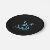 XRP暗号通貨XRPLブロックチェーン暗号星 ペーパープレート (アングル)