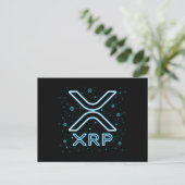 XRP暗号通貨XRPLブロックチェーン暗号星 ポストカード (スタンド正面)