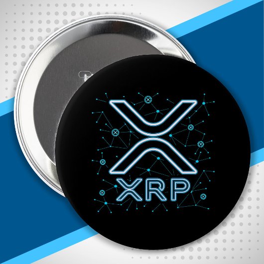 XRP暗号通貨XRPLブロックチェーン暗号星 缶バッジ