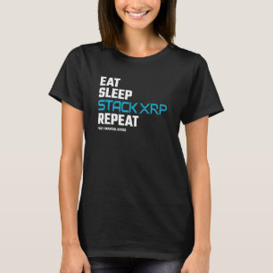 XRP暗号 – スリープ食べススタックXRP - XRP暗号 Tシャツ