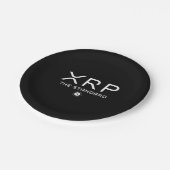 XRP標準引用文暗号ミーム暗号通貨 ペーパープレート (アングル)