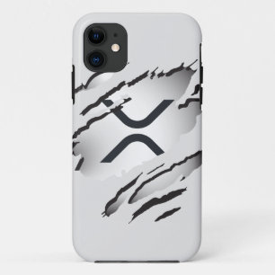 XRP破れた画像（ロゴ付き、下に表示） iPhone 11 ケース