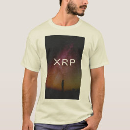 xrp、さざ波、エレガントな空のロゴのTシャツ Tシャツ