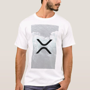 xrp、さざ波、白濁水のロゴのTシャツ Tシャツ