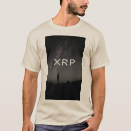 xrp、さざ波、砂の空のロゴのTシャツ Tシャツ