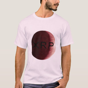 xrp、さざ波、赤い月のロゴのTシャツ Tシャツ