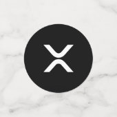XRP 仮想通貨 ブラック＆ホワイト テーブル コンフェッティ (スモール正面)
