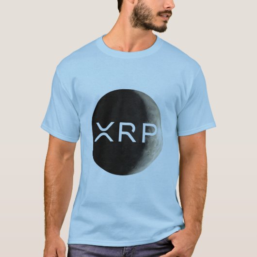 xrp、月のロゴ、メンズ tシャツ (正面)