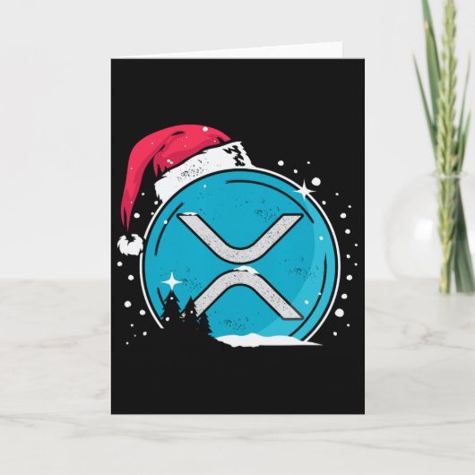 Xrp Christmas Hat Moonshot Ripple Crypto Merch To  カード (正面)