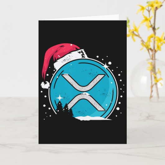 Xrp Christmas Hat Moonshot Ripple Crypto Merch To カード (黄色い花)
