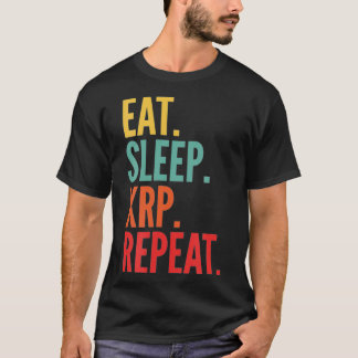 Xrp Crypto、スリープ食べXrpリピート Tシャツ