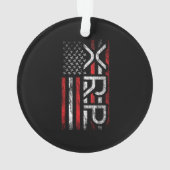 XRP Crypto Cryptocurrency American Flagミーム オーナメント (裏面)