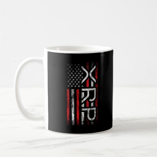 XRP Crypto Cryptocurrency American Flagミーム コーヒーマグカップ (左)