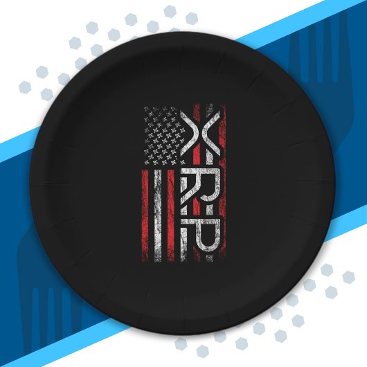 XRP Crypto Cryptocurrency American Flagミーム ペーパープレート