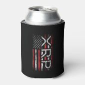 XRP Crypto Cryptocurrency American Flagミーム 缶クーラー (缶正面)
