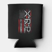 XRP Crypto Cryptocurrency American Flagミーム 缶クーラー (正面)