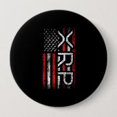 XRP Crypto Cryptocurrency American Flagミーム 缶バッジ (正面)
