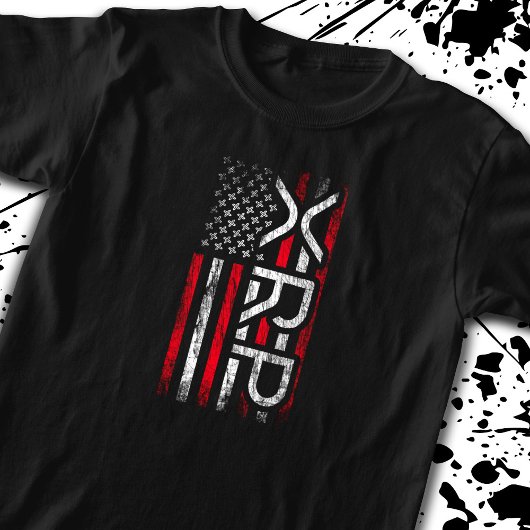 XRP Crypto Cryptocurrency American Flagミーム Tシャツ
