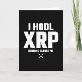 XRP Crypto Cryptocurrency Hodl XRPおもしろい引用文 カード (正面)